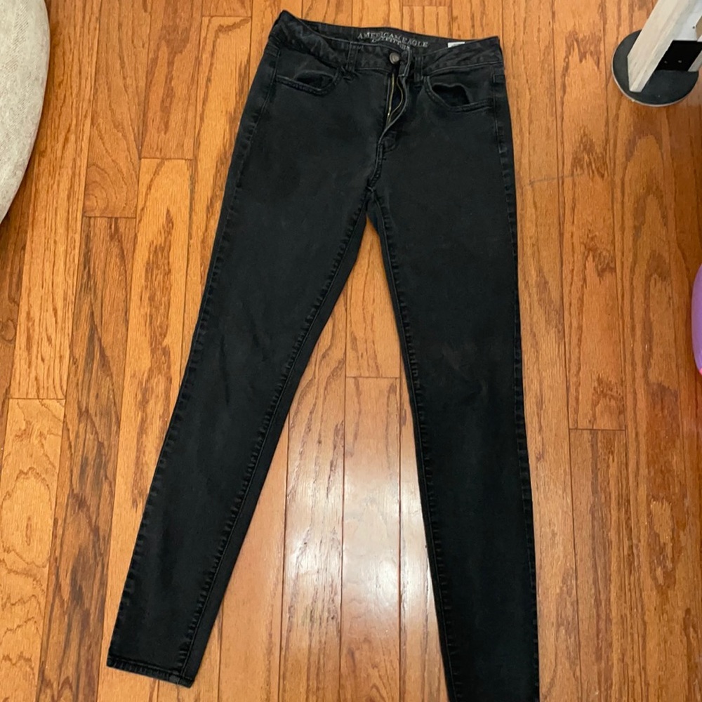 American eagle black hi-rise jegging